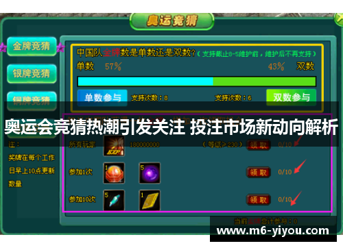 奥运会竞猜热潮引发关注 投注市场新动向解析